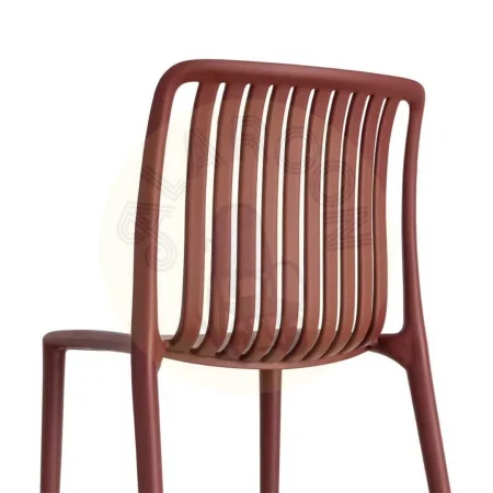 Silla apilable de polipropileno para exterior color granate 47x51x77.50cm - Ixia - 615551IX - foto-secundaria-2