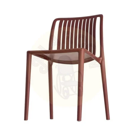 Silla apilable de polipropileno para exterior color granate 47x51x77.50cm - Ixia - 615551IX - foto-secundaria-5
