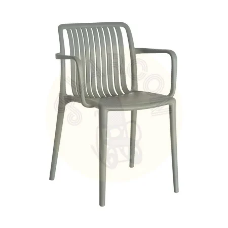 Silla apilable de polipropileno para exterior color verde altura de asiento 45cm 53x50x77.50cm - Ixia - 615553IX - foto-secundaria-9