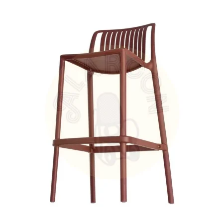 Taburete granate de polipropileno para exterior 52x55x100cm - Ixia - 615557IX - foto-secundaria-5