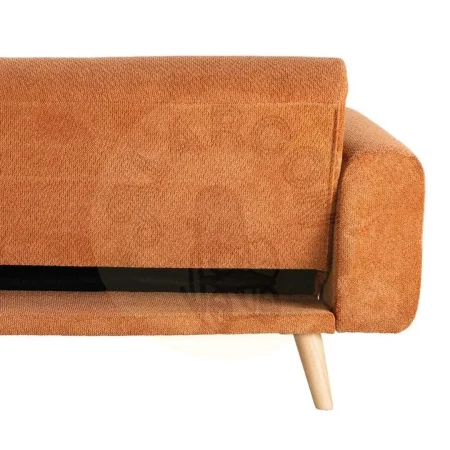 Sofá cama en tejido terracota con estructura de eucalipto y asiento en espuma PU 218x82x90cm - Ixia - 615559IX - foto-secundaria-10