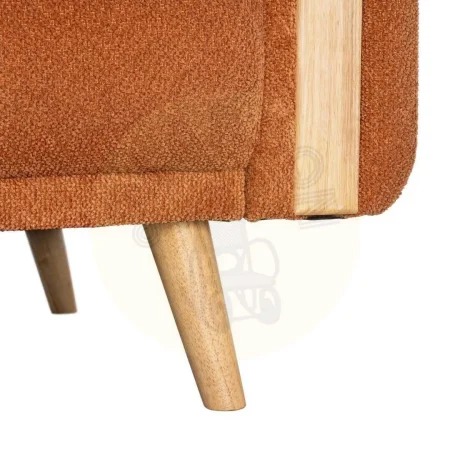Sofá cama en tejido terracota con estructura de eucalipto y asiento en espuma PU 218x82x90cm - Ixia - 615559IX - foto-secundaria-11