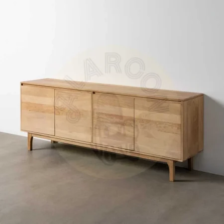 Aparador natural de madera de mango para salón 200x45x76cm - Ixia - 615571IX - foto-secundaria-8