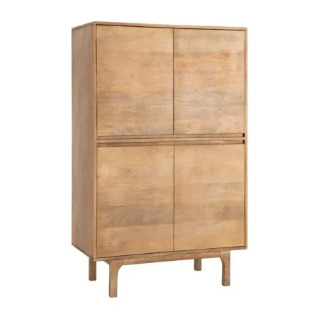Armario natural en madera de mango para salón Asana 90x45x145cm - Ixia - 615572IX - foto-blanco