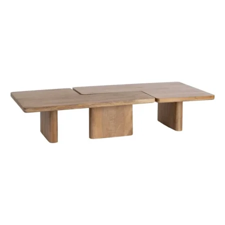 Juego de 2 mesas de centro en madera de mango acabado natural 120x70x36cm - Ixia - 615573IX - foto-blanco