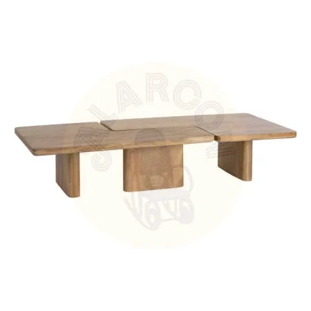Juego de 2 mesas de centro en madera de mango acabado natural 120x70x36cm - Ixia - 615573IX - foto-secundaria-1