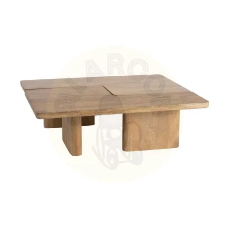 Juego de 2 mesas de centro en madera de mango acabado natural 120x70x36cm - Ixia - 615573IX - foto-secundaria-2