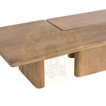 Juego de 2 mesas de centro en madera de mango acabado natural 120x70x36cm - Ixia - 615573IX - foto-secundaria-3