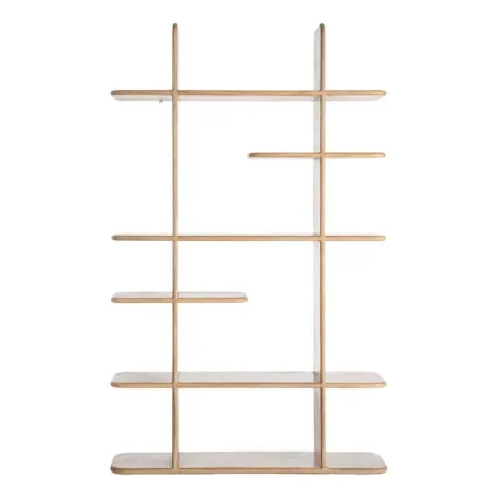 Estantería de madera de mango natural para salón 124x28x200cm - Ixia - 615574IX - foto-blanco