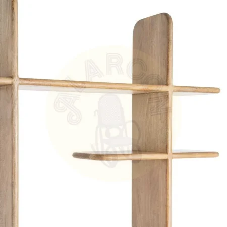 Estantería de madera de mango natural para salón 124x28x200cm - Ixia - 615574IX - foto-secundaria-4