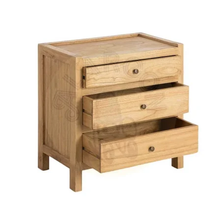 Mesita natural de madera mindi para dormitorio 65x40x65cm - Ixia - 615576IX - foto-secundaria-1