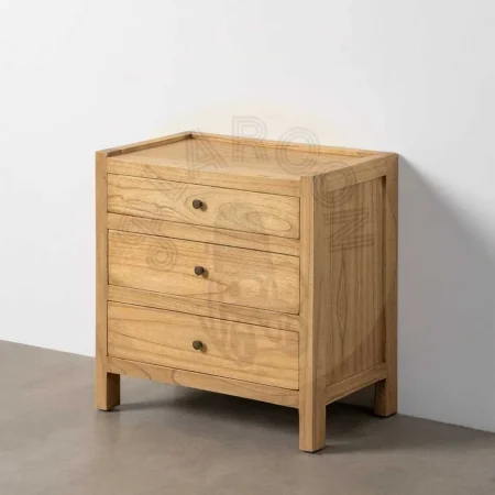 Mesita natural de madera mindi para dormitorio 65x40x65cm - Ixia - 615576IX - foto-secundaria-9