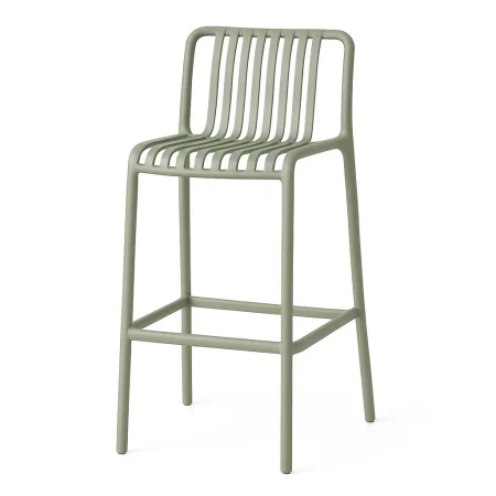 Taburete verde de polipropileno para exterior altura de asiento 75cm 51x50x102cm - Ixia - 615578IX - foto-blanco