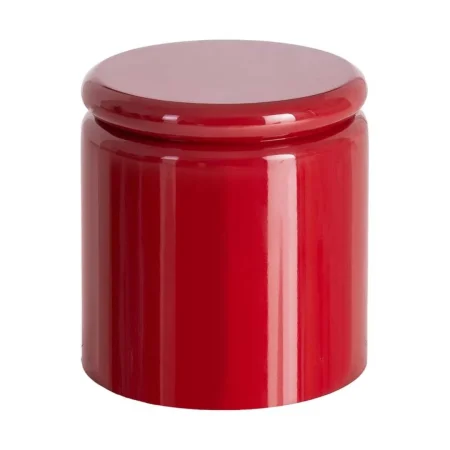 Mesa auxiliar lacada roja en DM para salón 40x40x43cm - Ixia - 615586IX - foto-blanco