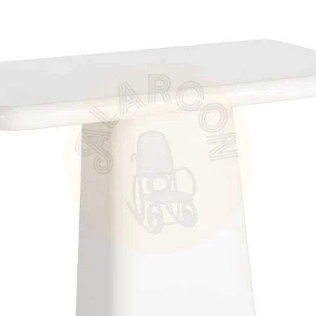 Mesa auxiliar lacada en DM color crema para salón 60x40x61cm - Ixia - 615590IX - foto-secundaria-1