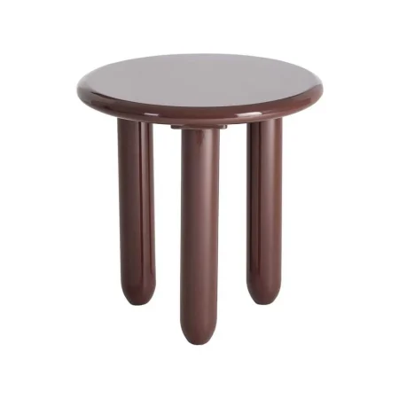 Mesa auxiliar lacada en DM granate para salón 50x50x50.50cm - Ixia - 615591IX - foto-blanco