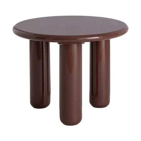 Mesa auxiliar lacada en DM para salón granate 60x60x45cm - Ixia - 615592IX - foto-blanco