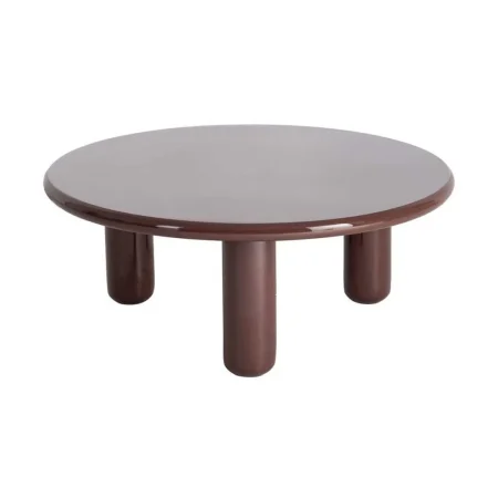 Mesa de centro lacada en DM color granate para salón 90x90x36cm - Ixia - 615593IX - foto-blanco