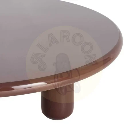 Mesa de centro lacada en DM color granate para salón 90x90x36cm - Ixia - 615593IX - foto-secundaria-1