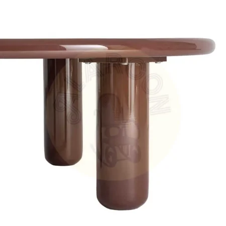 Mesa de centro lacada en DM color granate para salón 90x90x36cm - Ixia - 615593IX - foto-secundaria-2