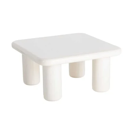 Mesa de centro lacada en DM color crema 78x78x41cm - Ixia - 615594IX - foto-blanco