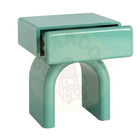 Mesita lacada en DM verde para salón 50x40x57cm - Ixia - 615598IX - foto-secundaria-1