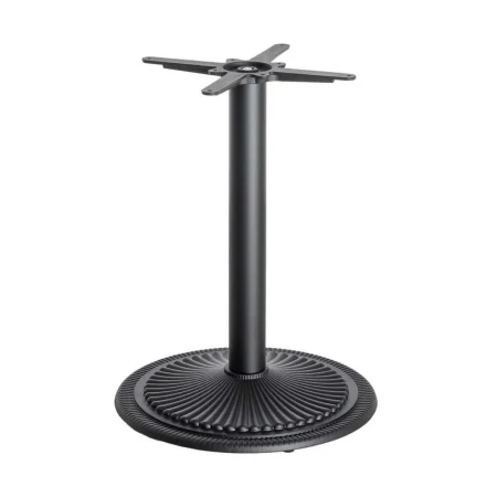 Patas para mesa en hierro negro soporte aptas para tableros cuadrados hasta y redondos de diámetro 100cm 55x55x72cm - Ixia - 615610IX - foto-blanco