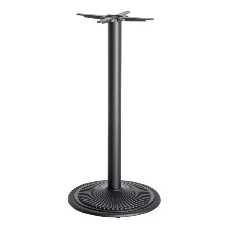 Patas para mesa de hierro negro estilo contract soporte aptas para tablero cuadrado hasta y redondo hasta diámetro 90cm 55x55x108cm - Ixia - 615611IX - foto-blanco