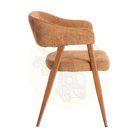 Silla teja de tejido 100% poliéster con patas de acero 56x60x81cm - Ixia - 615635IX - foto-secundaria-2