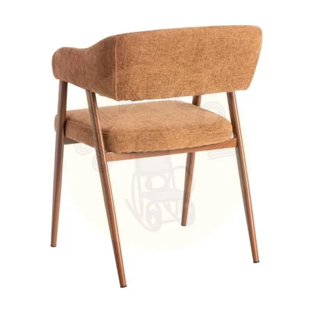 Silla teja de tejido 100% poliéster con patas de acero 56x60x81cm - Ixia - 615635IX - foto-secundaria-3