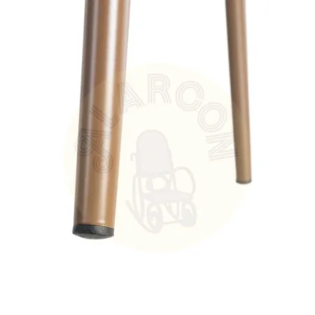 Silla marrón tapizada en tejido poliéster con estructura metálica estilo contract 56x60x81cm - Ixia - 615636IX - foto-secundaria-10