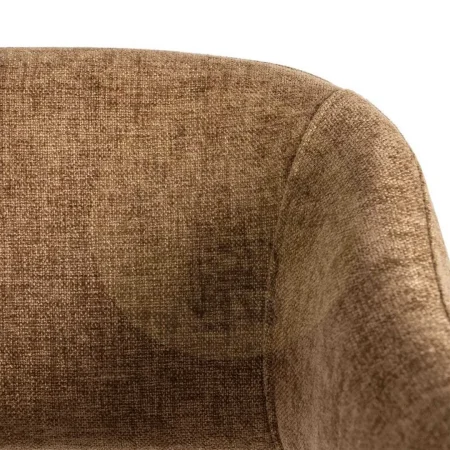 Silla marrón tapizada en tejido poliéster con estructura metálica estilo contract 56x60x81cm - Ixia - 615636IX - foto-secundaria-8