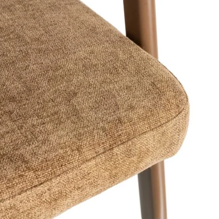 Silla marrón tapizada en tejido poliéster con estructura metálica estilo contract 56x60x81cm - Ixia - 615636IX - foto-secundaria-9