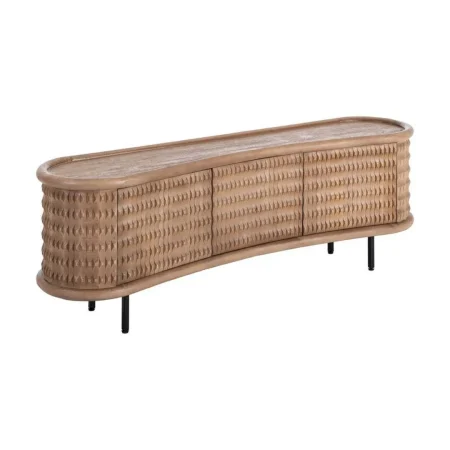 Aparador en madera de mango y hierro acabado natural para salón 168x40x58cm - Ixia - 615639IX - foto-blanco