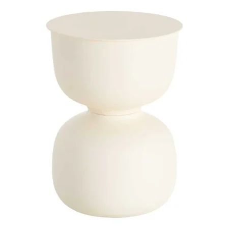 Mesita en acero color blanco roto 38x38x52cm - Ixia - 615642IX - foto-blanco