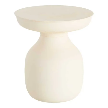 Mesita auxiliar en acero blanco roto 46x46x51cm - Ixia - 615643IX - foto-blanco