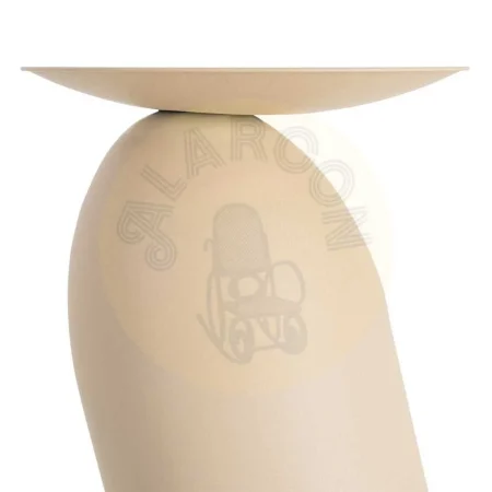 Mesita beige de acero 46x46x51cm - Ixia - 615644IX - foto-secundaria-1
