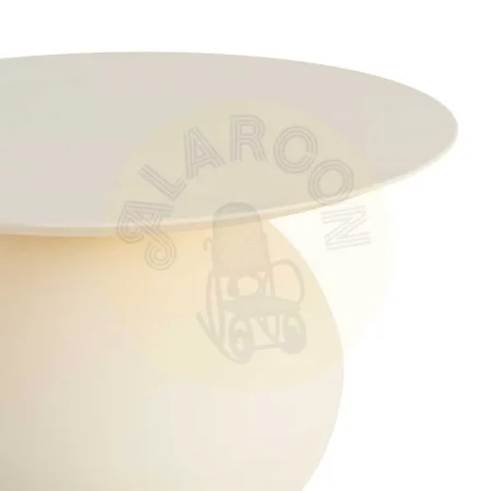 Mesa de centro blanco roto en acero 60x60x45cm - Ixia - 615646IX - foto-secundaria-1
