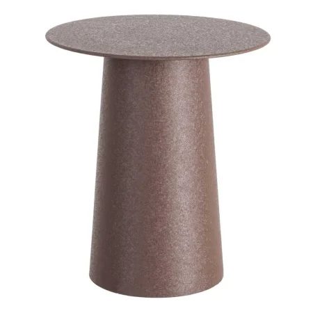 Mesa de centro marrón en acero 45x45x51cm - Ixia - 615647IX - foto-blanco