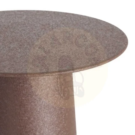 Mesa de centro marrón en acero 45x45x51cm - Ixia - 615647IX - foto-secundaria-1
