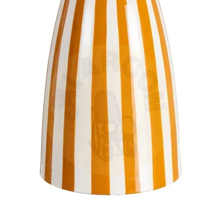 Mesa auxiliar metálica con diseño de rayas color mostaza 33x33x48cm - Ixia - 615664IX - foto-secundaria-4