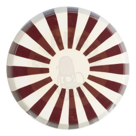 Mesa auxiliar de metal con diseño de rayas color burdeos 35x35x46cm - Ixia - 615668IX - foto-secundaria-6