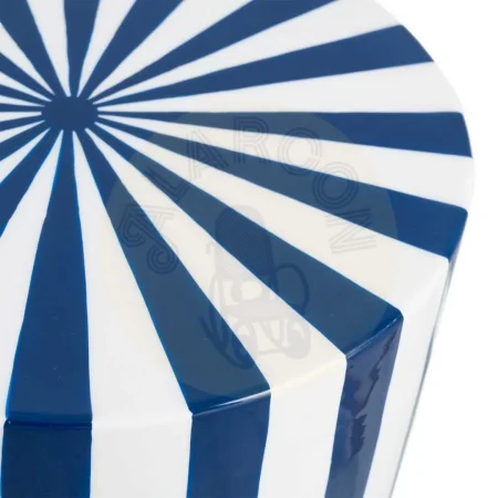 Mesa auxiliar azul de metal con diseño de rayas 32x32x47cm - Ixia - 615670IX - foto-secundaria-5