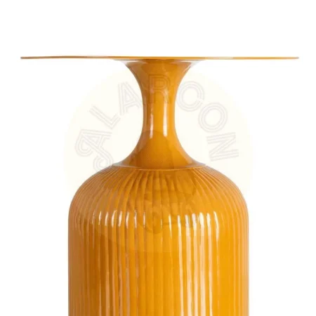 Mesa auxiliar metálica color mostaza para decoración 38x38x48cm - Ixia - 615671IX - foto-secundaria-3