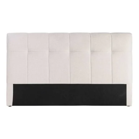 Cabecero tapizado beige en tejido con relleno de foam y estructura en madera contrachapada 160x12x100cm - Ixia - 615674IX - foto-blanco