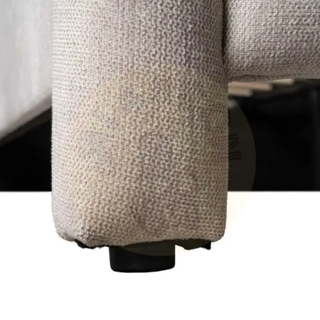 Cama tapizada beige para colchón con estructura de madera contrachapada y relleno de espuma 160x217x107cm - Ixia - 615676IX - foto-secundaria-4