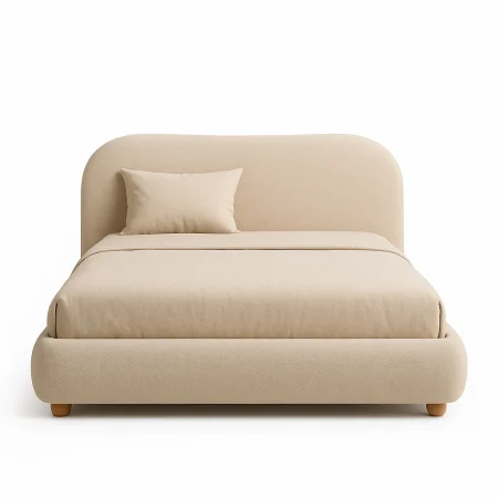 Cama para colchón de 150cm beige 160x217x94cm - Ixia - 615677IX - foto-blanco
