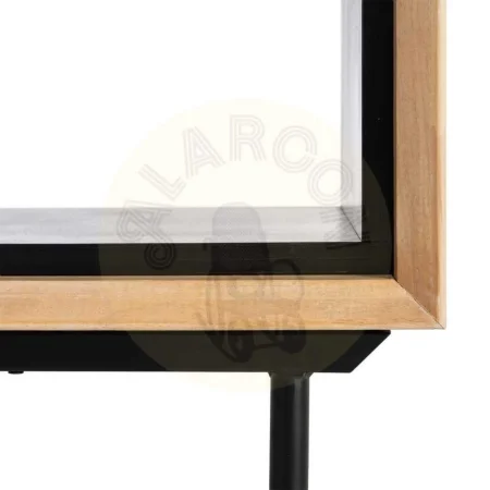Mesita natural y negra en madera con patas de hierro y cajón 50x40x70.50cm - Ixia - 615681IX - foto-secundaria-6