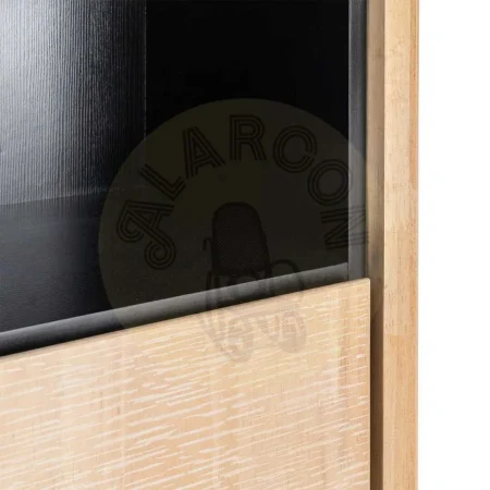 Armario natural y negro en madera y metal 89.50x40x204cm - Ixia - 615683IX - foto-secundaria-4