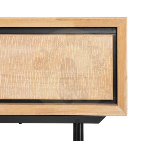 Escritorio natural y negro en madera y metal con cajones 150x40x74cm - Ixia - 615684IX - foto-secundaria-6